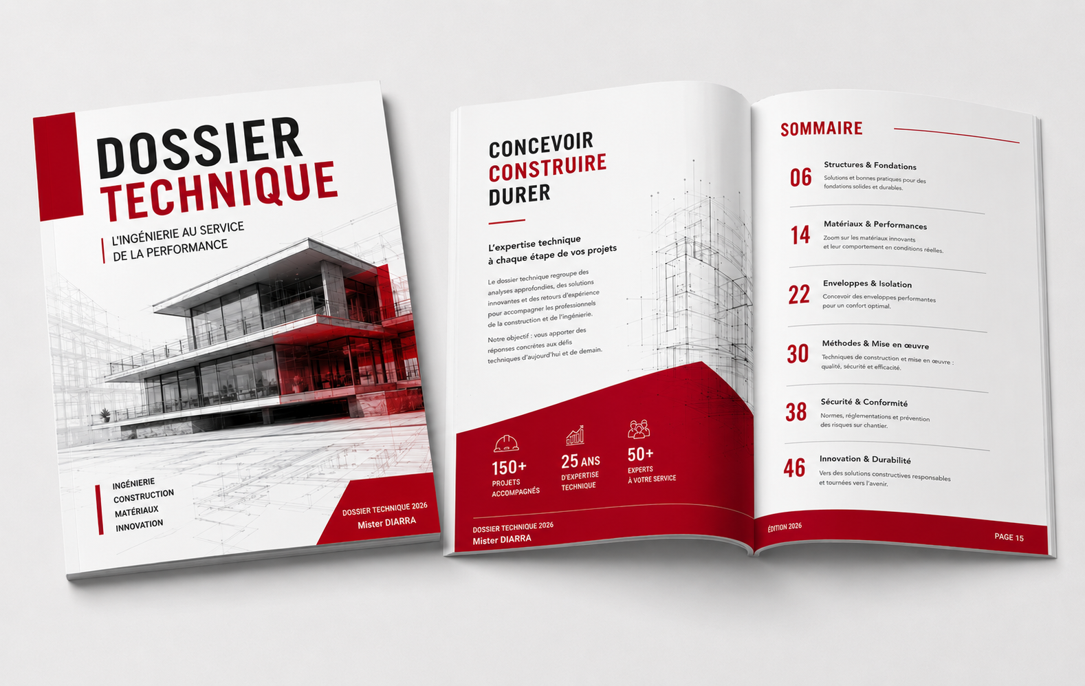 Mockup dossier technique